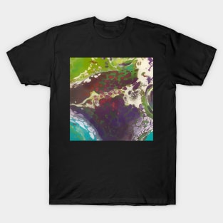 Green and Purple Grapes, Acrylic Organic Textures - WelshDesignsTP001 T-Shirt